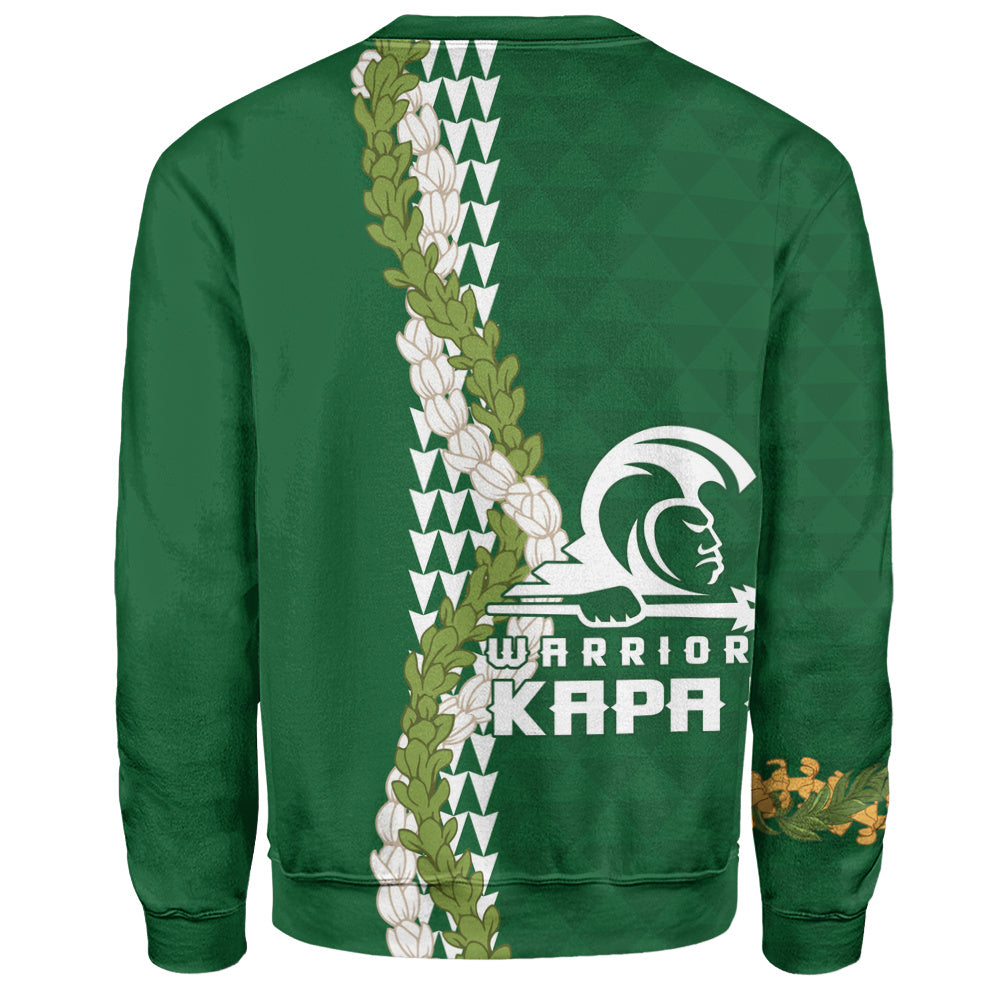 Kapaa High School Sweatshirt Puakenikeni Maile Flower Lei