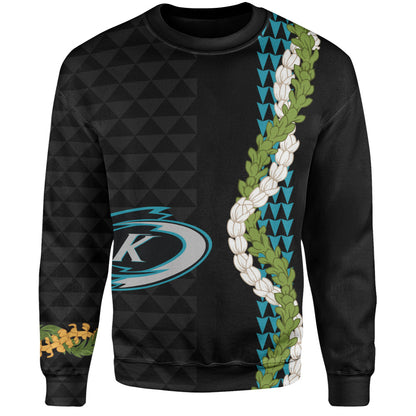 Kapolei High School Sweatshirt Puakenikeni Maile Flower Lei