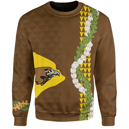 ke kula o ehunuikaimalino Sweatshirt Puakenikeni Maile Flower Lei