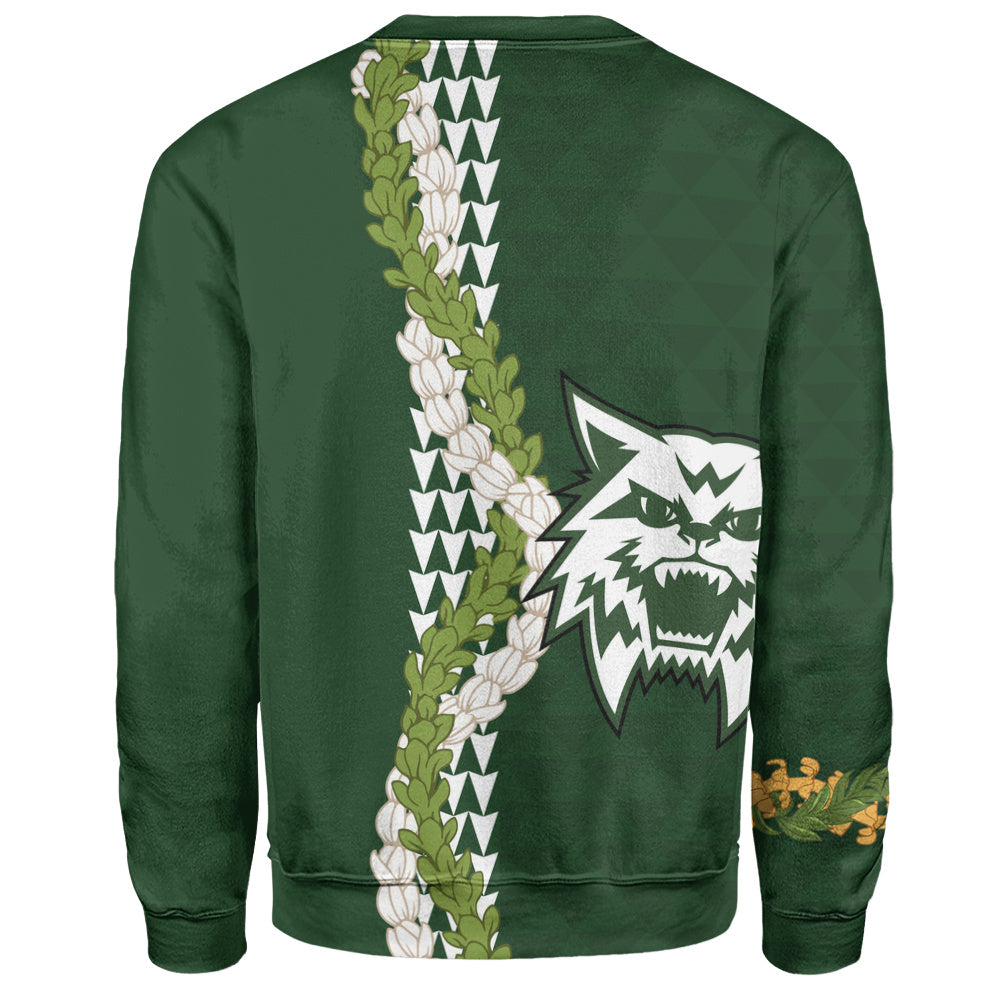 Konawaena High School Sweatshirt Puakenikeni Maile Flower Lei