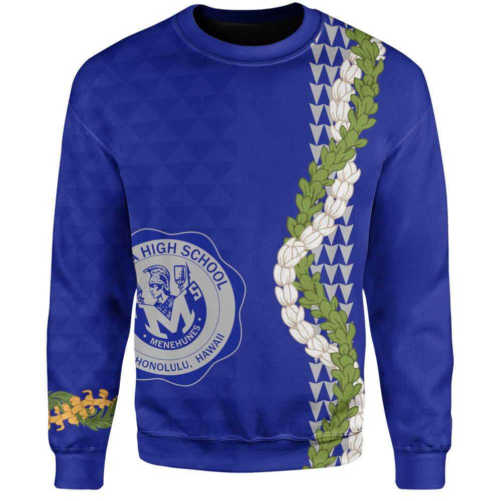 moanalua high school Sweatshirt Puakenikeni Maile Flower Lei