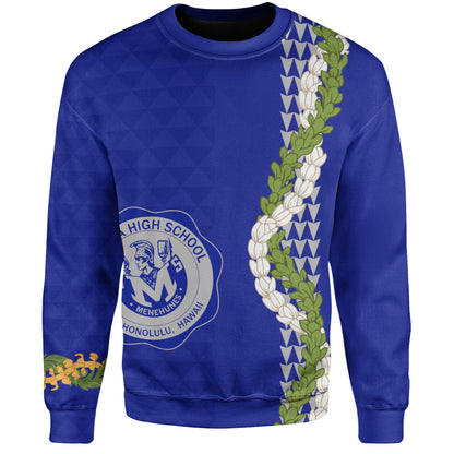 moanalua high school Sweatshirt Puakenikeni Maile Flower Lei