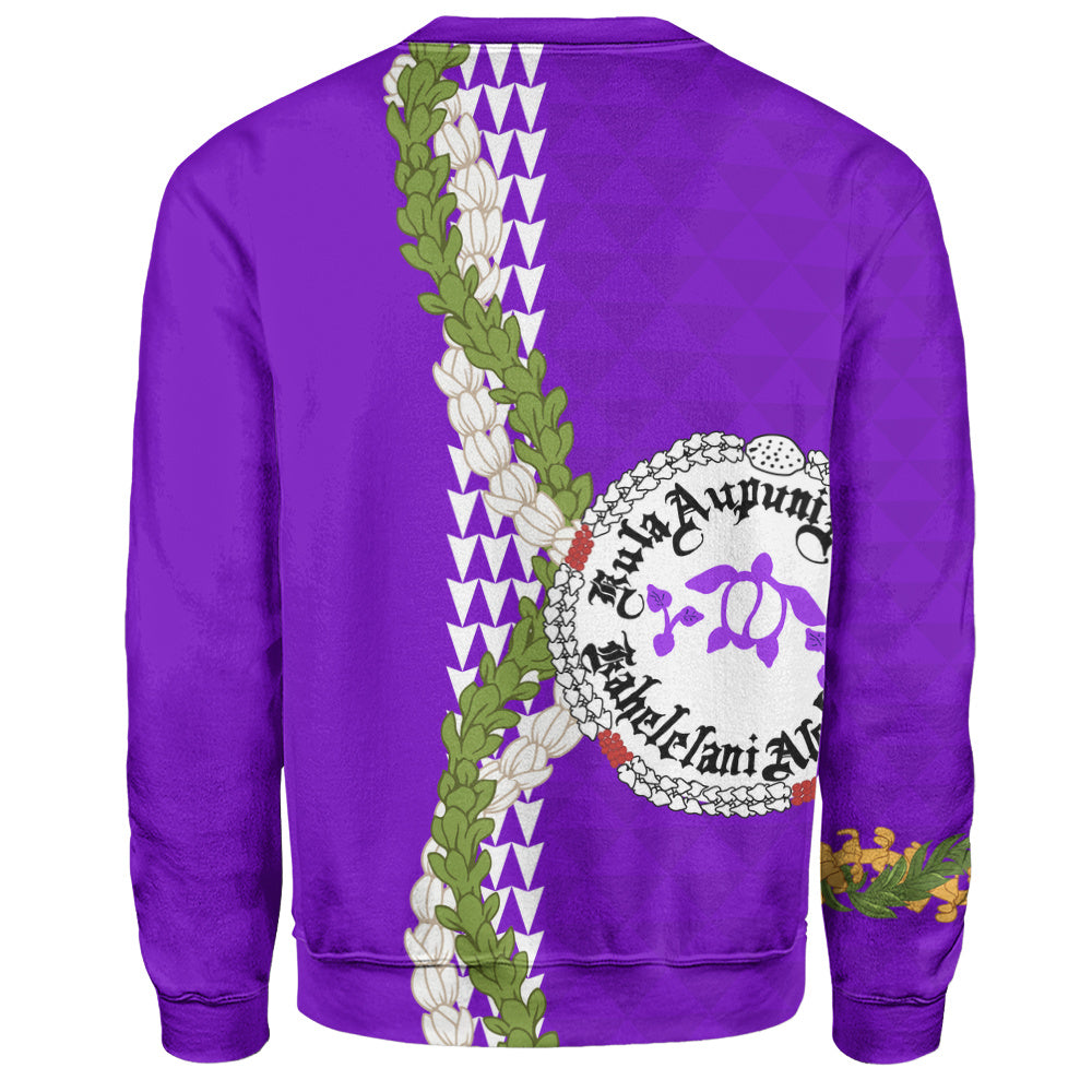 Ni'ihau High and Elementary School Sweatshirt Puakenikeni Maile Flower Lei