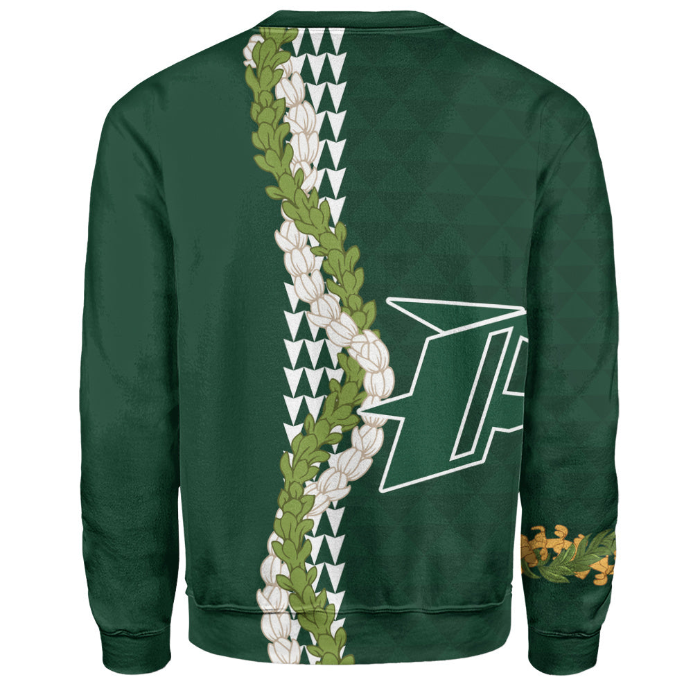 Pahoa High and Intermediate School Sweatshirt Puakenikeni Maile Flower Lei