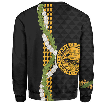 President William McKinley High School Sweatshirt Puakenikeni Maile Flower Lei