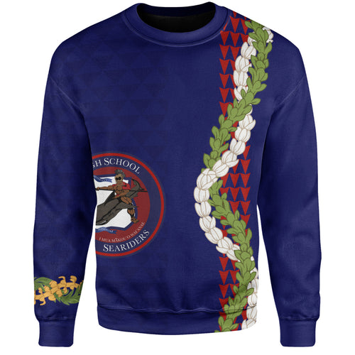 Waianae High School Sweatshirt Puakenikeni Maile Flower Lei