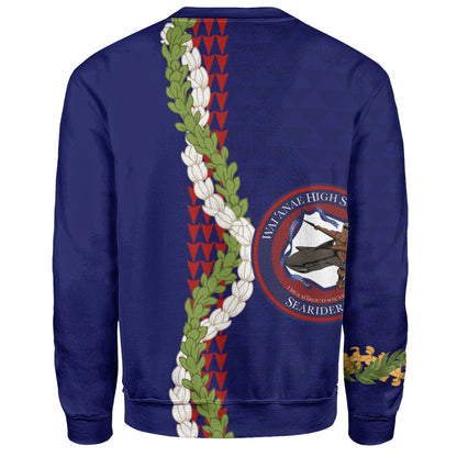 Waianae High School Sweatshirt Puakenikeni Maile Flower Lei