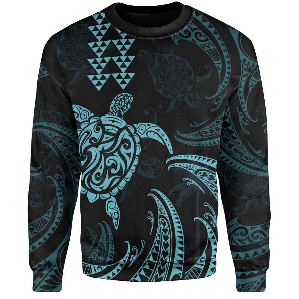 Hawaii Sweatshirt Polynesian Turtle Tribal Ocean Spirit
