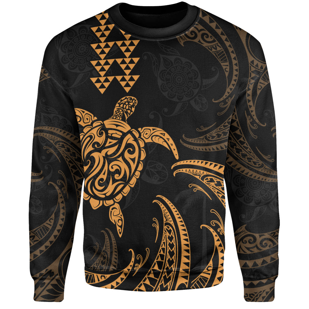 Hawaii Sweatshirt Polynesian Turtle Tribal Ocean Spirit
