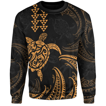 Hawaii Sweatshirt Polynesian Turtle Tribal Ocean Spirit