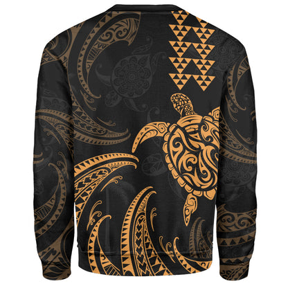 Hawaii Sweatshirt Polynesian Turtle Tribal Ocean Spirit