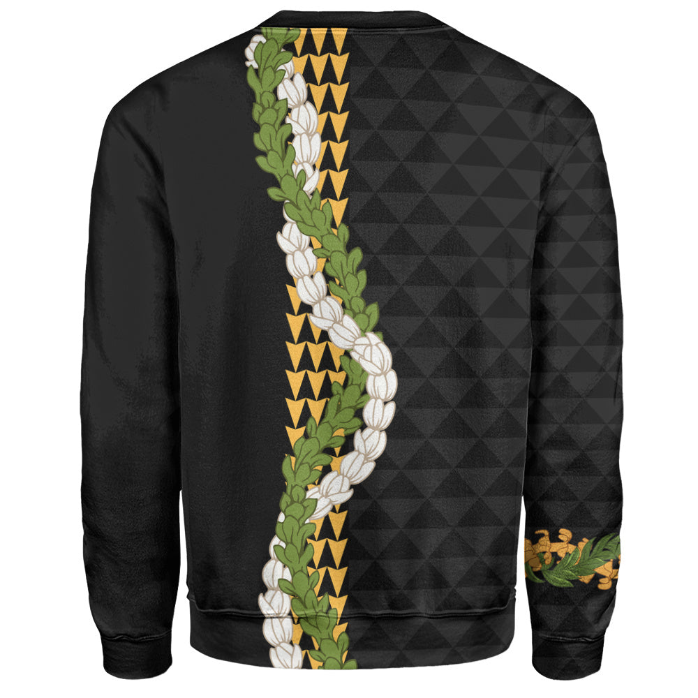 Hawaii Sweatshirt Turtle Puakenikeni Maile Flower Lei