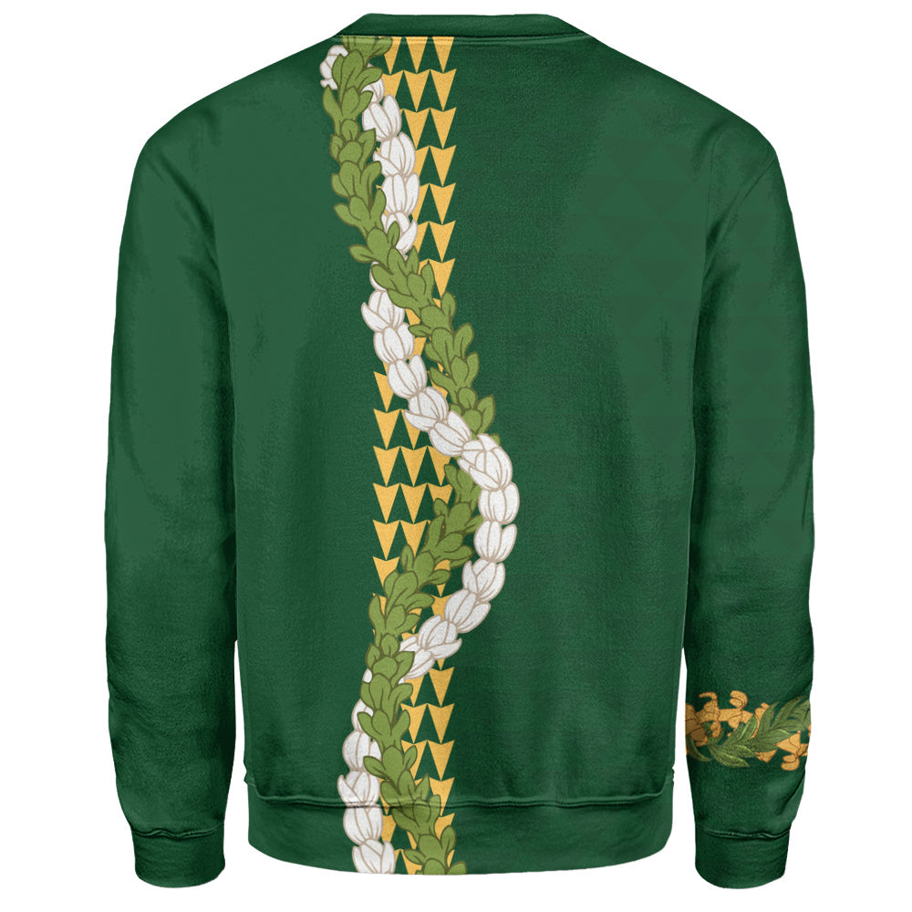 Hawaii Sweatshirt Turtle Puakenikeni Maile Flower Lei