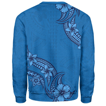 Hawaii Sweatshirt Plumeria Tribal Wave