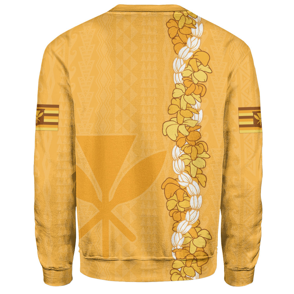Hawaii Sweatshirt Flower Lei Kanaka Maoli Polynesia Island Style