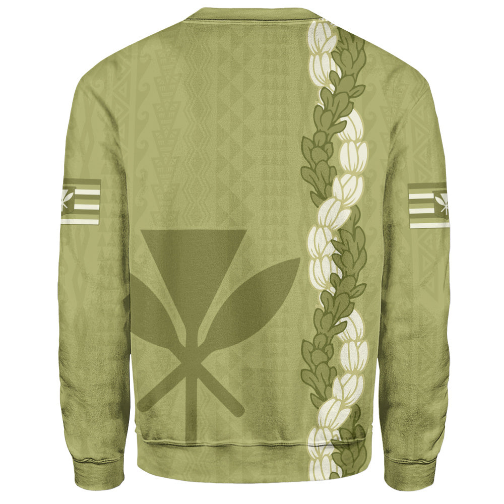 Hawaii Sweatshirt Flower Lei Kanaka Maoli Polynesia Island Style