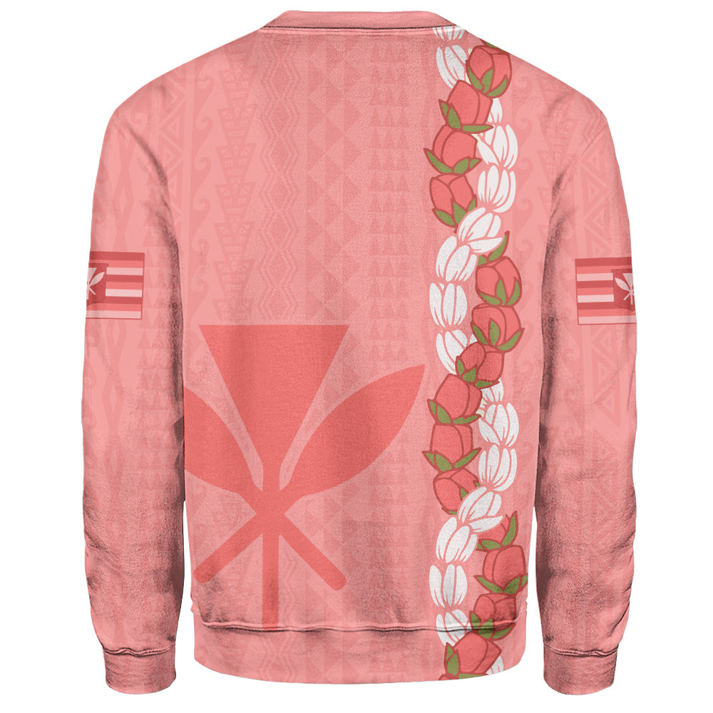 Hawaii Sweatshirt Flower Lei Kanaka Maoli Polynesia Island Style