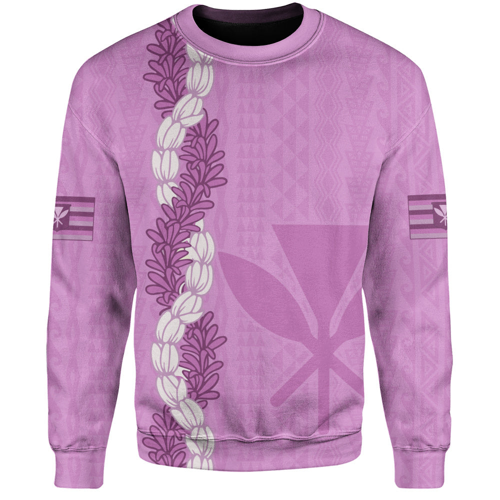 Hawaii Sweatshirt Flower Lei Kanaka Maoli Polynesia Island Style