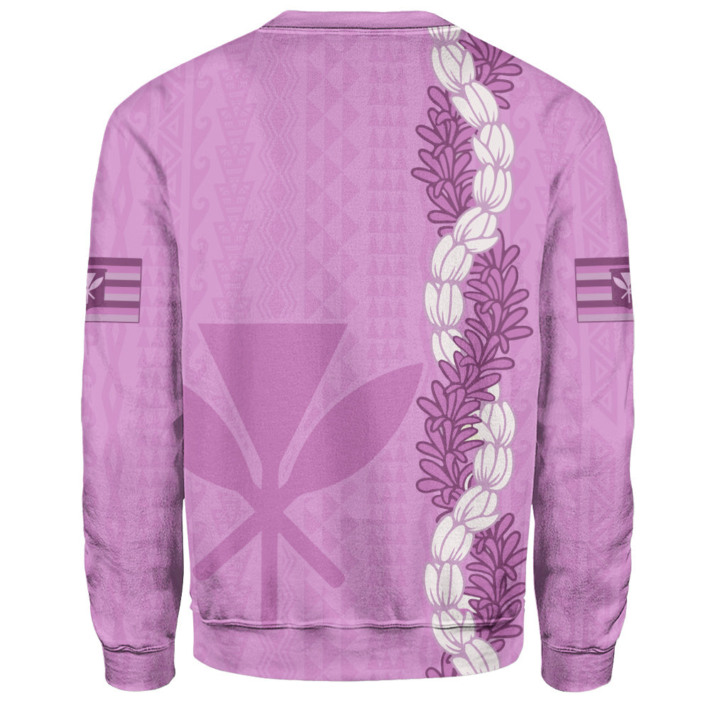 Hawaii Sweatshirt Flower Lei Kanaka Maoli Polynesia Island Style