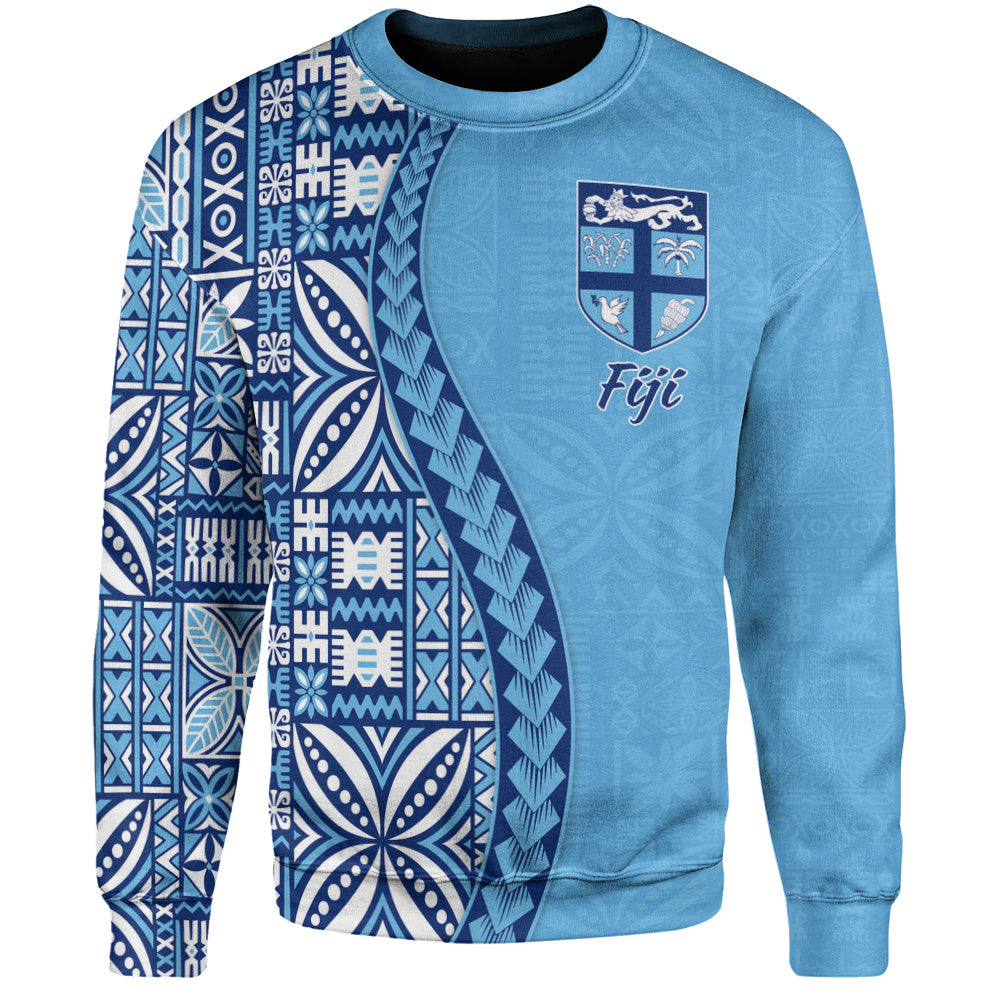 Fiji Sweatshirt Island Crest Traditional Fijian Tribal Heritage