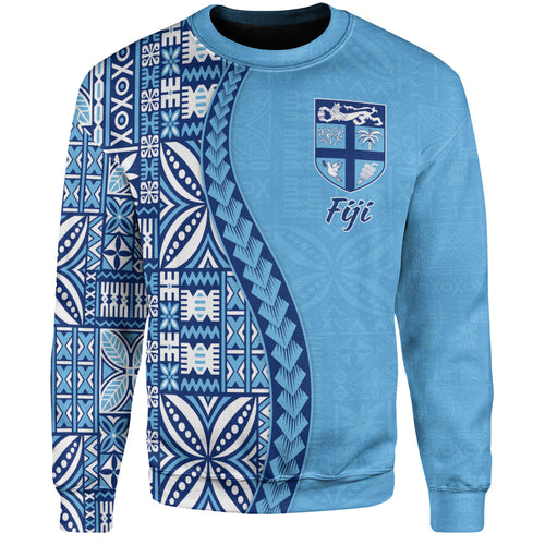 Fiji Sweatshirt Island Crest Traditional Fijian Tribal Heritage