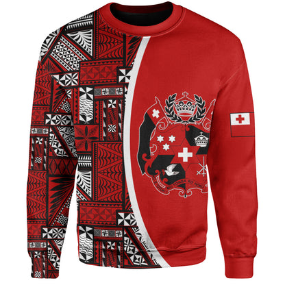 Tonga Sweatshirt Royal Coat of Arms Traditional Tongan Tribal Heritage