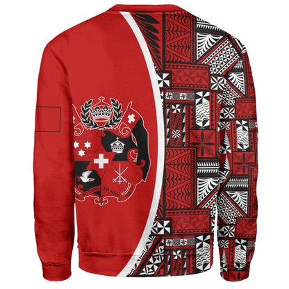 Tonga Sweatshirt Royal Coat of Arms Traditional Tongan Tribal Heritage