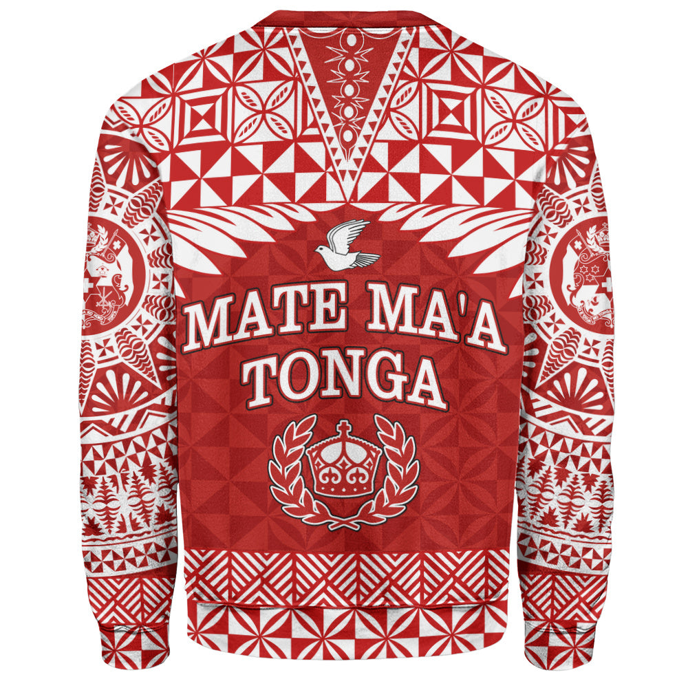 Tonga Sweatshirt Mate Ma'a Tonga Rugby Royal Crown Polynesian Tribal Pride