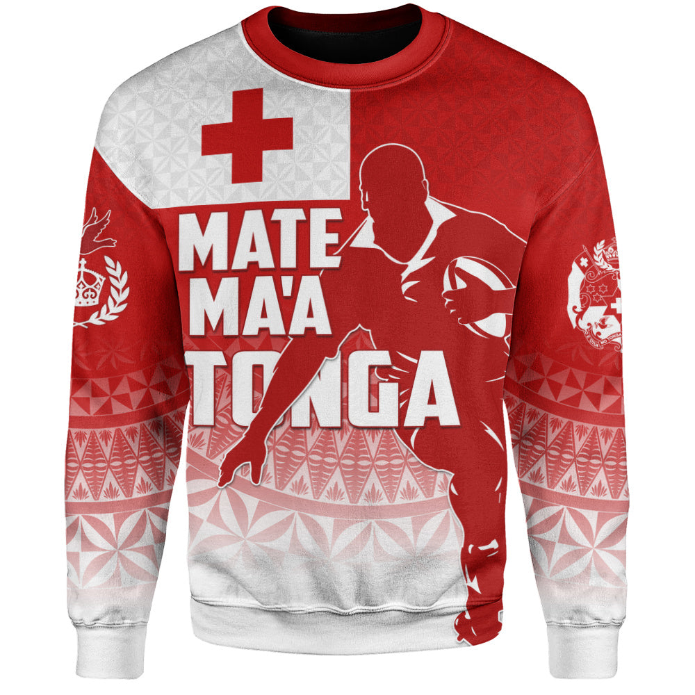 Tonga Sweatshirt Mate Ma'a Tonga Rugby Ngatu Athletic Style