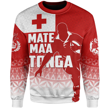 Tonga Sweatshirt Mate Ma'a Tonga Rugby Ngatu Athletic Style