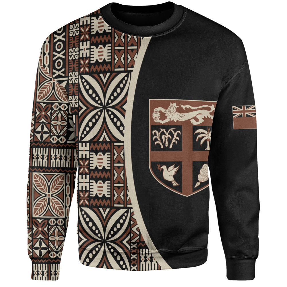 Fiji Sweatshirt Coat Of Arms Traditional Fijian Tribal Heritage