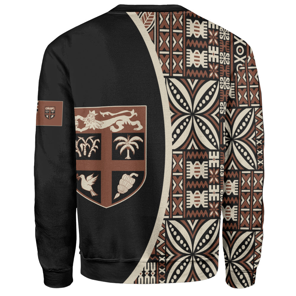Fiji Sweatshirt Coat Of Arms Traditional Fijian Tribal Heritage