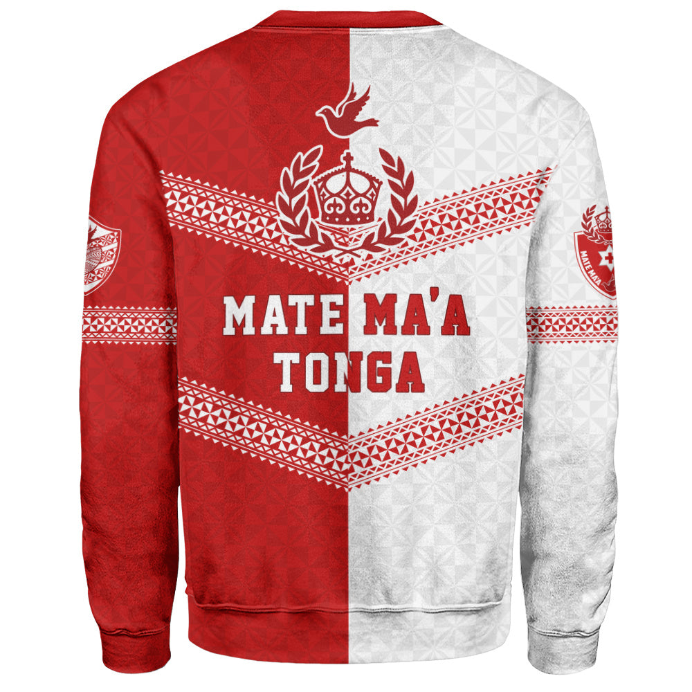 Tonga Sweatshirt Mate Ma'a Tonga Rugby Ngatu Tribal Half Style