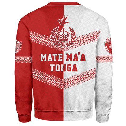 Tonga Sweatshirt Mate Ma'a Tonga Rugby Ngatu Tribal Half Style
