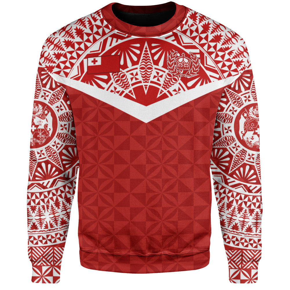 Tonga Sweatshirt Royal Tongan Crest Polynesian Tribal Rugby Heritage Style