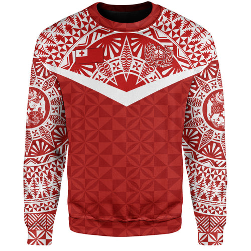 Tonga Sweatshirt Royal Tongan Crest Polynesian Tribal Rugby Heritage Style