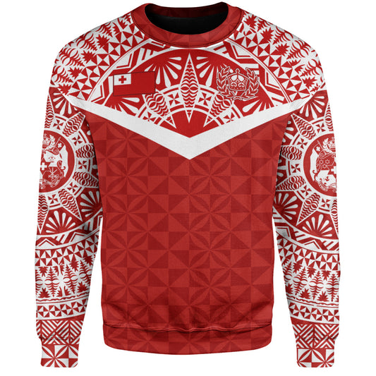 Tonga Sweatshirt Royal Tongan Crest Polynesian Tribal Rugby Heritage Style