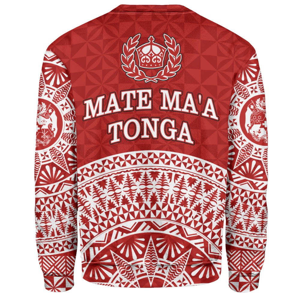 Tonga Sweatshirt Royal Tongan Crest Polynesian Tribal Rugby Heritage Style