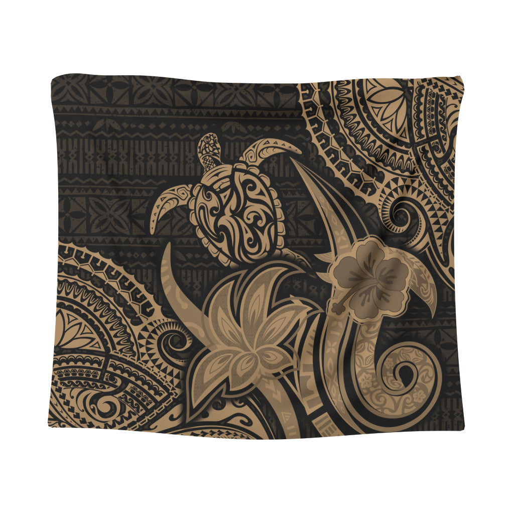 Hawaii Tapestry Honu Turtle Hibiscus Tribal Legacy