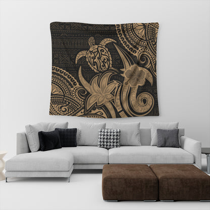 Hawaii Tapestry Honu Turtle Hibiscus Tribal Legacy
