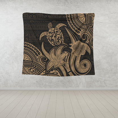 Hawaii Tapestry Honu Turtle Hibiscus Tribal Legacy