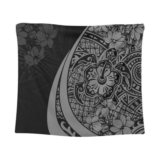 Hawaii Tapestry Hibiscus Polynesian Tribal Wave Elegance