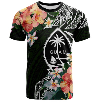 Guam T-Shirt Tribal Tropical Leaves