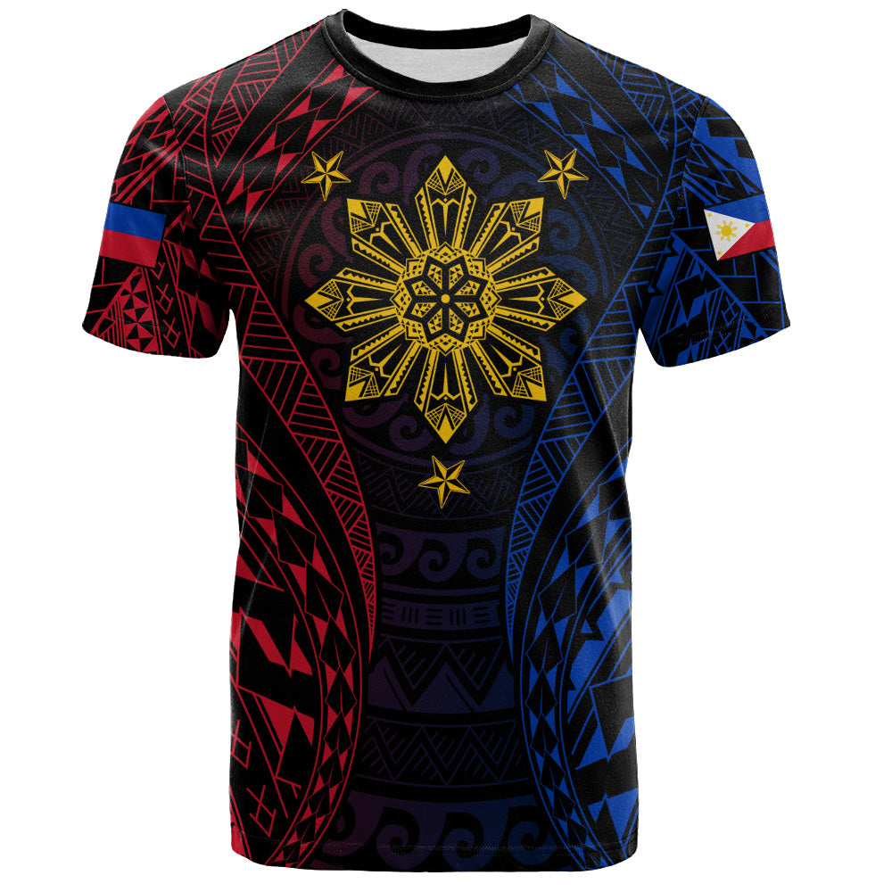 Philippines Filipinos T-Shirt Sun Flag Tribal Tattoo Pattern