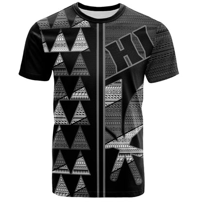 Hawaii T-Shirt HI Spear Monochrome Tribal Pattern