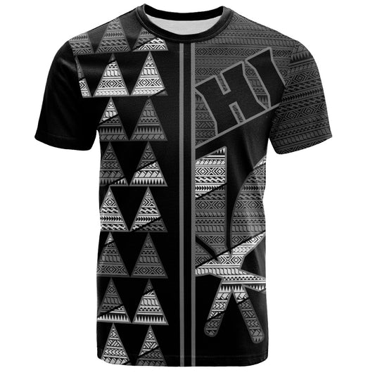 Hawaii T-Shirt HI Spear Monochrome Tribal Pattern