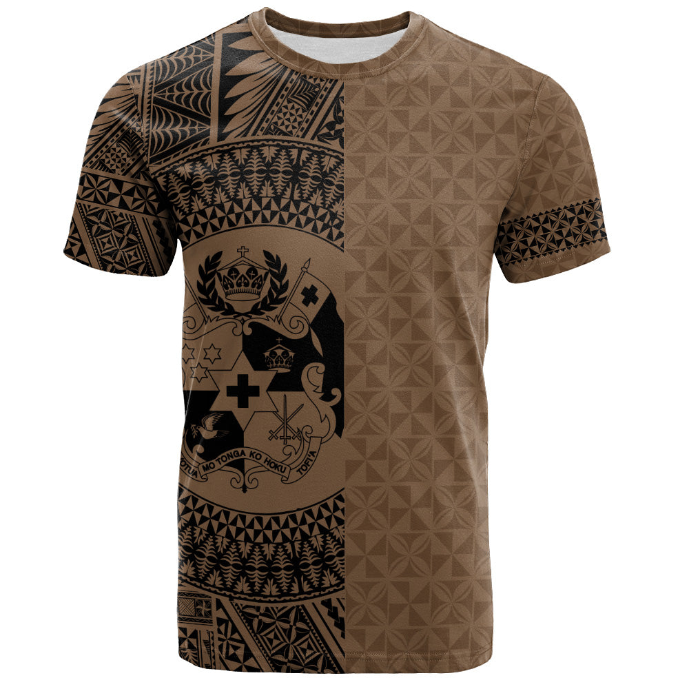 Tonga T-Shirt Coat Of Arms Ngatu Tapa Heritage Style