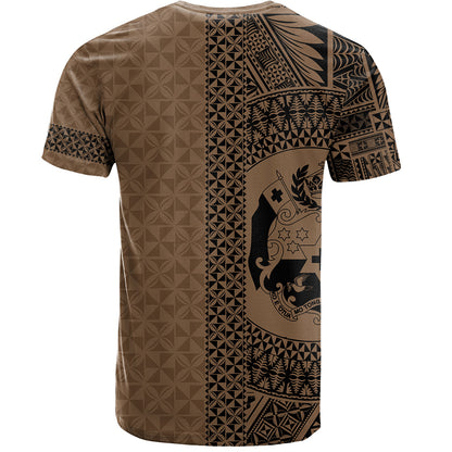 Tonga T-Shirt Coat Of Arms Ngatu Tapa Heritage Style