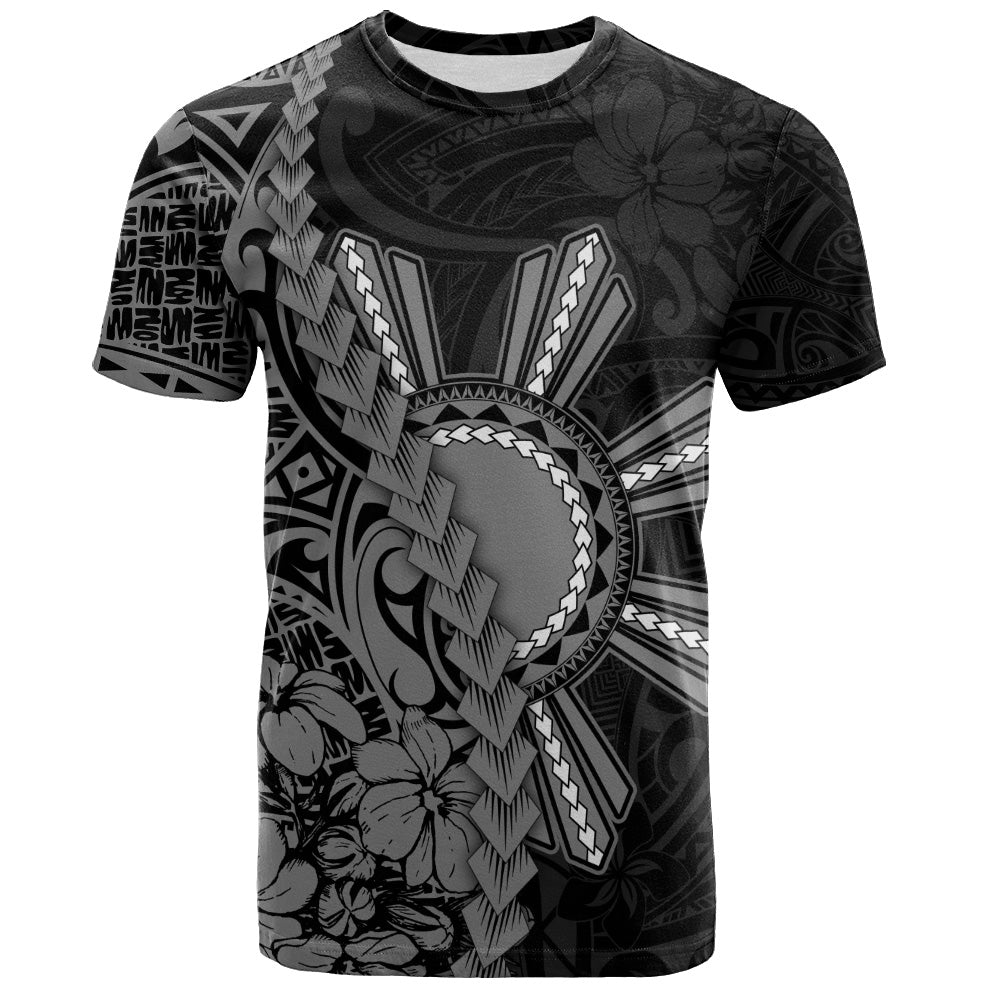 Philippines Filipinos T-Shirt Sampaguita Flower Tribal Fusion Style