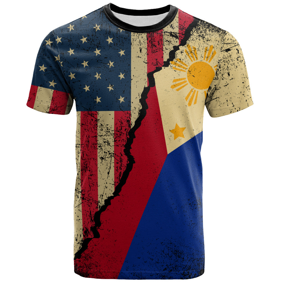 Philippines Filipinos T-Shirt Filipino American Unity Style